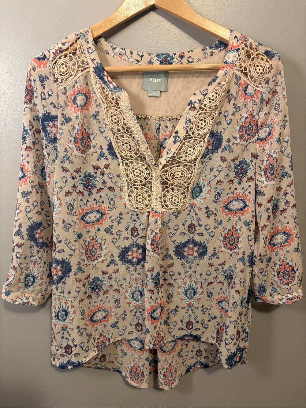 Maeve Anthropologie Blouse Size 2